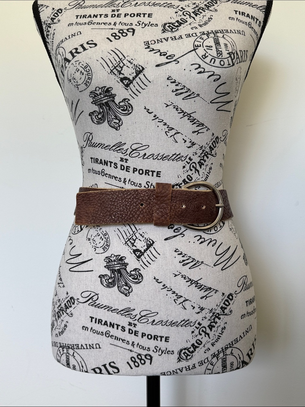 Vintage Fullum & Holt Brown Leather Belt - Size 36/90